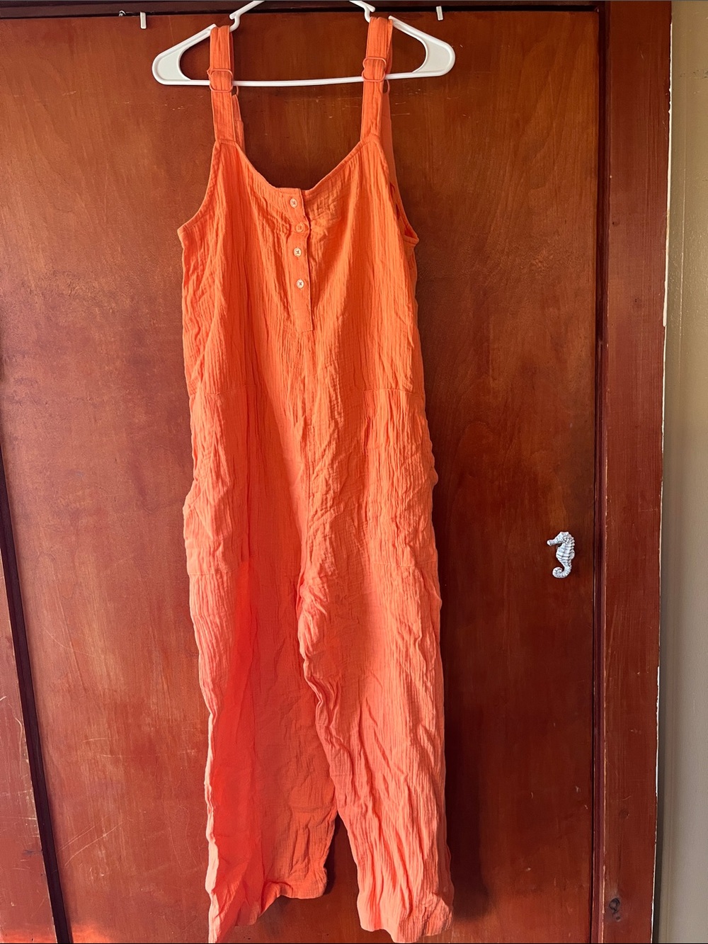 Serra Orange Sleeveless Maxi Jumpsuit Dress